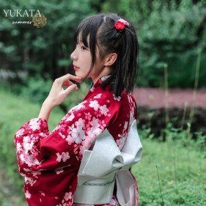 浴衣 ゆかた yukata  浴衣セット セット 9点セット 髪飾り 足袋 下駄 作り帯 帯飾り 帯締め 巾着袋 巾着 肌襦袢 レディース 女性 レディ