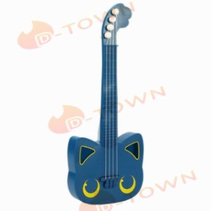 ウクレレ かわいい猫の形のギターの初心者コンサート子供楽器ウクレレ子供の贈り物 (Color : Blue)