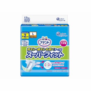 アテントうす型スーパーフィットテープ式L17枚 × 4点[倉庫区分NO]