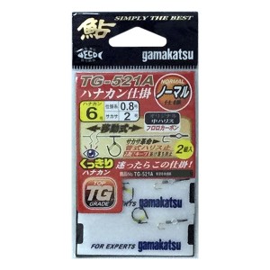 がまかつ クッキリハナカン仕掛  6-0.8 TG-521A ハナカン移動式サカサ革命ハリス止式 45845 (鮎釣り 完成品仕掛け)