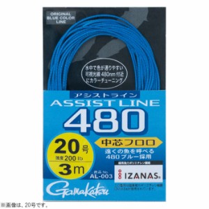 がまかつ アシストライン480 (中芯フロロ) 3m AL-003 (フィッシングライン 釣り糸)