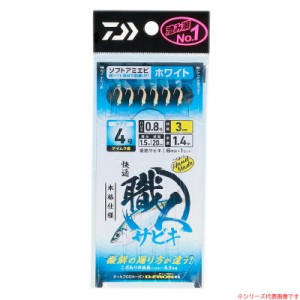 ダイワ 快適職人サビキソフトアミエビ6本 ホワイト (サビキ仕掛け ジグサビキ)