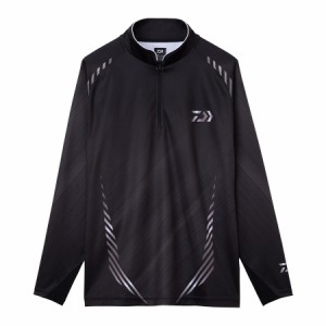 ダイワ エキスパートライトジップシャツ ブラック M〜XL DE-7723 (フィッシングシャツ Tシャツ)