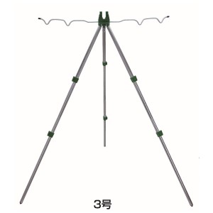 プロトラスト アルミ三脚 レバー式 3号 グリーン PT-5021 (竿掛け 三脚 ロッドスタンド)