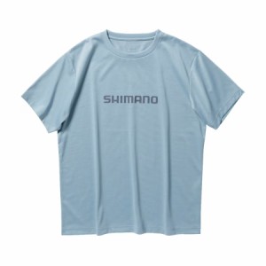 シマノ ドライロゴTシャツショートスリーブ インショアブルー SH-021W (フィッシングシャツ Tシャツ)