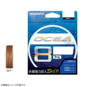 シマノ オシア8 10m×5カラー 10号 400m LD-A81S (ソルトライン PEライン 釣り糸)