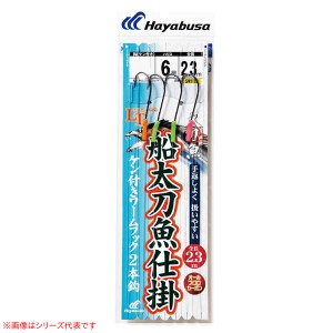 ハヤブサ 一刀両断船太刀魚仕掛二本針 1/0-6 SW109 (タチウオテンヤ 太刀魚仕掛け)