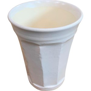 ギフト好適品 信楽焼　泡うまビアカップ ホワイト Awauma‐n1