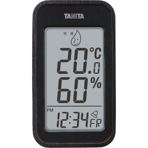 ギフト好適品 タニタ　デジタル温湿度計 ブラック TT-572-BK