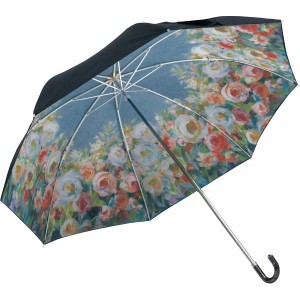 ギフト好適品 名画折りたたみ傘（晴雨兼用）アーチストブルーム ジョイオブガーデン AB-02702