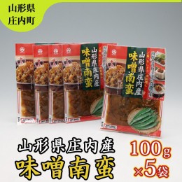 【ふるさと納税】山形県庄内産　味噌南蛮　100ｇ×５袋