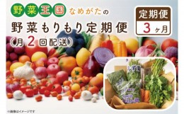 【ふるさと納税】CU-140　【3ヶ月定期便】野菜王国なめがたの野菜もりもり定期便（月２回発送）