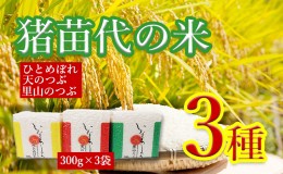 【ふるさと納税】いなわしろブランド米3個セット(精米) 各300g