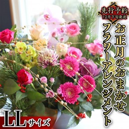 【ふるさと納税】【 お正月 の お花 】 お花 おまかせ ＊ フラワー アレンジメント LL お正月 花 生花 縁起物 フラワーアレンジメント ギ