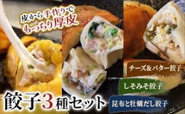 【ふるさと納税】しあわせの黄色いチーズ＆バター・しそみそ餃子・昆布と牡蠣の旨味だし餃子 F4F-2516