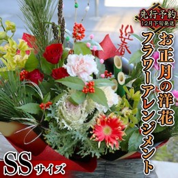 【ふるさと納税】【 お正月 の お花 】 洋花 ＊ フラワー アレンジメント SS お正月 花 生花 縁起物 フラワーアレンジメント ギフト [CT1