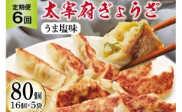 【ふるさと納税】【6回 定期便 】 太宰府ぎょうざ《うま塩味》80個(16個×5袋)×6回 総計480個 / 太宰府ぎょうざ六九 / 福岡県 筑紫野市 