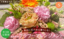 【ふるさと納税】【3回定期便】 おまかせフラワーアレンジメント 【S】 長崎市/Flowlie103 [LIR012]