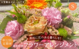 【ふるさと納税】【12回定期便】 おまかせフラワーアレンジメント 【S】 長崎市/Flowlie103 [LIR014]