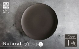 【ふるさと納税】【波佐見焼】Naturalシリーズ プレート L （ブラック） 皿 パスタ皿 マット【光春窯】 [XD87]