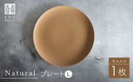 【ふるさと納税】【波佐見焼】Naturalシリーズ プレート L （キャメル） 皿 パスタ皿 マット【光春窯】 [XD95]