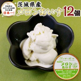 【ふるさと納税】茨城県産メロンあいす 12個 アイス デザート めろん 贈り物 カップ 冷凍