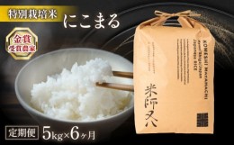 【ふるさと納税】定期便 にこまる 5kg×6ヶ月 十六代目米師又八 謹製 ( 計30kg 令和5年産 ブランド 米 rice 精米 白米 ご飯 内祝い 十六