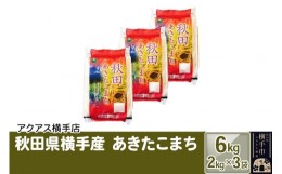 【ふるさと納税】令和5年産 秋田県横手産 あきたこまち 計6kg（2kg×3袋）