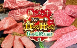 【ふるさと納税】【全6回定期便】熊本県産 あか牛 ステーキ 食べ比べ 計2.14kg ステーキ 定期便 牛肉 サーロインステーキ ヒレステーキ 