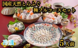 【ふるさと納税】天然 とらふぐ 極 フルコース 刺身 鍋 白子 セット 5人前 600g 期間 限定 菊盛  身皮 冷蔵 高級魚 切身 あら ふぐ ひれ 