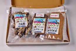 【ふるさと納税】「しかいーる3点セット」鹿肉＆鰻で作ったペットフード（「しかいーる(ドライシート)」40g・ふりかけ40g・うなぎの頭50g