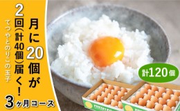 【ふるさと納税】《月2回 × 20個  3ヶ月コース》【15日・30日ごろ出荷】卵 てつやとのりこの玉子  全6回定期便 糸島市 / 板垣ファーム 