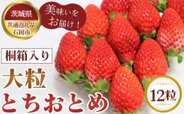 【ふるさと納税】No.364 【先行予約】桐箱入り　大粒とちおとめ　12粒【茨城県共通返礼品 石岡市】 ／ 旬 新鮮 苺 イチゴ 果物 フルーツ 