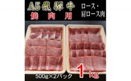 【ふるさと納税】『A5等級』飛騨牛焼肉用1kg　ロース又は肩ロース肉【1432057】