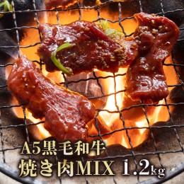 【ふるさと納税】自家製旨辛ダレ揉みこみ A5ランク 黒毛和牛 焼肉セット 1.2kg 6〜8人前