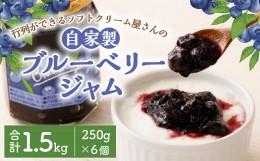 【ふるさと納税】＜ソフトクリーム屋さんの自家製ブルーベリージャム250g×6＞2か月以内に順次出荷