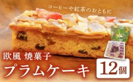 【ふるさと納税】欧風 焼菓子 プラム ケーキ 12個入り 長崎市/お菓子の雲仙堂 [LIL015]