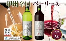 【ふるさと納税】甲州辛口・ベーリーA 2本セット 720ml モンデ酒造 177-4-006