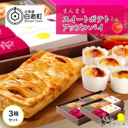 【ふるさと納税】まんまるスイートポテトとアップルパイ×３セット