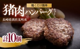 【ふるさと納税】猪肉ハンバーグ750gセット（10個入り 5パック詰め合わせ）長崎県波佐見産 イノシシ肉100%使用【モッコ】 [CE10]