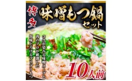 【ふるさと納税】訳あり！博多味噌もつ鍋 10人前セット [a0437] 株式会社Meat Plus ※配送不可：離島【返礼品】添田町 ふるさと納税