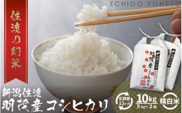 【ふるさと納税】[定期便] 羽茂産コシヒカリ 白米 10kg 12カ月