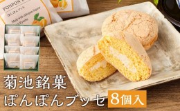 【ふるさと納税】菊池銘菓 ぽんぽんブッセ 1箱（8個入り）