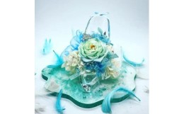 【ふるさと納税】プリザーブドフラワー fleur misakiのガラスの靴シリーズ 「プリンセスのガラスの靴」 ／ お祝い インテリア 雑貨 花 ア