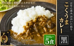 【ふるさと納税】百年の恵み おおいた和牛こくうまカレー(黒) 5個セット