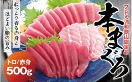 【ふるさと納税】▼本マグロ（養殖）トロ＆赤身セット 500g 【6月発送】 【nnks200-500-6】