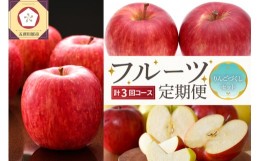 【ふるさと納税】【2024年9月発送開始】 おいしい3種類☆フルーツ定期便【3回】（りんごづくし）りんご