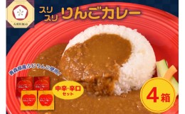 【ふるさと納税】レトルトカレー 詰め合わせ 中辛 辛口  180g×各2箱 すりおろし りんご 入り 五所川原 【 青森  赤い屋根の喫茶店「駅舎