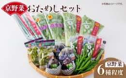 【ふるさと納税】京野菜 おためし セット 6種 程度 野菜 詰め合わせ 京都 季節 旬 栄養食 九条ネギ 万願寺 賀茂なす 京都府産 数量限定 