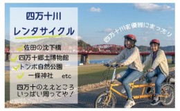 【ふるさと納税】R5-681．【高知・四万十川・サイクリング】　2人乗り用タンデムバイクのレンタサイクル5時間　利用券１枚